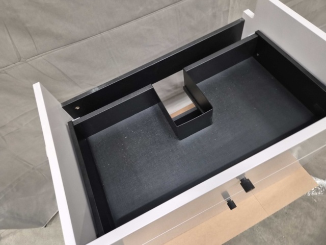 1496559-3 Bathroom chest of drawers 70 cm - demoex with drawer interior, water trap, two drawers