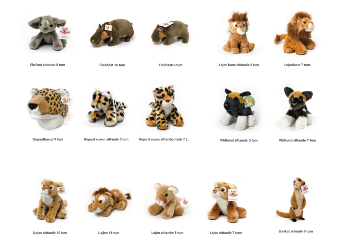 1471230-10 Large batch of stuffed animals – approximately 36,399 pieces – 94 different models