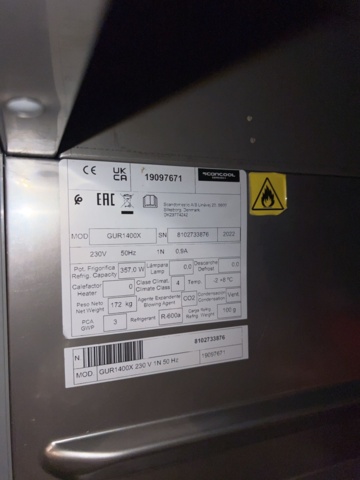 1384821-3 Refrigerator - Scancool GUR1400X