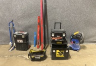 1469647 Collection of construction equipment - Stanley Fatmax, Nilfisk and others.