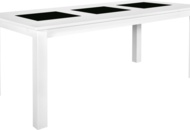 1497138 Jasmine dining table 180x90 cm white with black tiles "Granite"