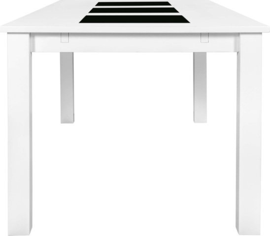 1497138-3 Jasmine dining table 180x90 cm white with black tiles "Granite"