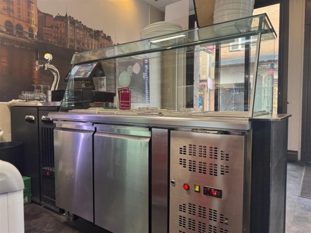 1471257-1 Kylbänk / Salladsbar med glasöverdel – Mega Gastronomi