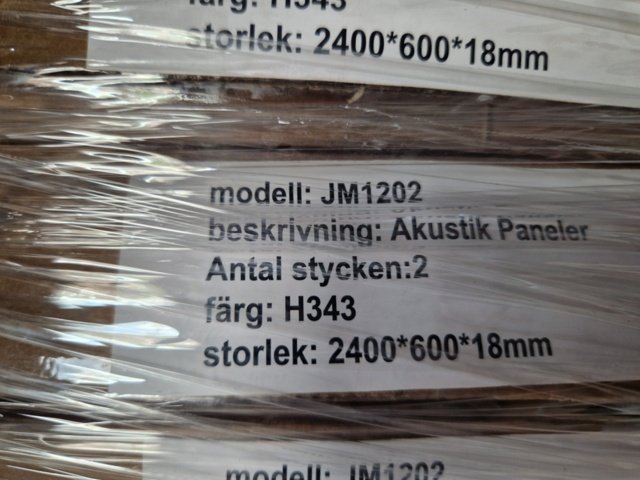 1497851-7 Acoustic panels 21 packages dark oak color - 60.48 m²