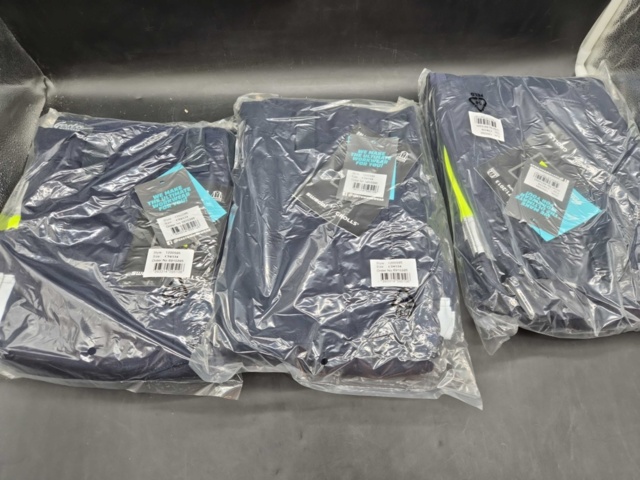 1498132-2 Work trousers, 3 pieces - Gesto Workwear, size C54/154, navy blue, reflective details