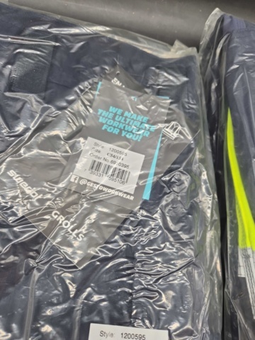 1498132-4 Work trousers, 3 pieces - Gesto Workwear, size C54/154, navy blue, reflective details