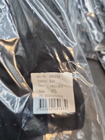 1480151-3 T-shirt 40 st – Fristads, Acode 1911 BSJ, stl XS, svart, OEKO-TEX