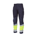 1498219-1 Arbetsbyxor, 3 st - Gesto Workwear, stl C48/148, marinblå, reflexdetaljer
