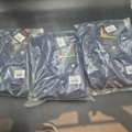 1498220-2 Arbetsbyxor, 3 st - Gesto Workwear, stl C48/148, marinblå, reflexdetaljer