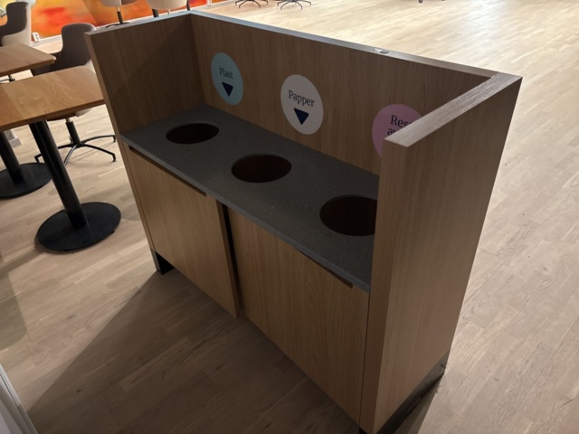 1428549-1 Recycling station with three compartments