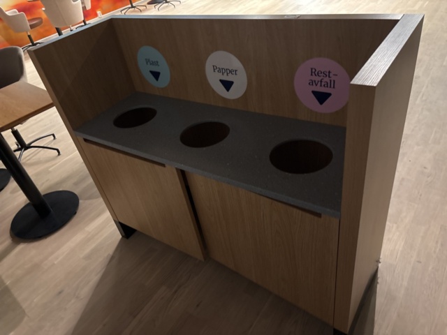 1428549-5 Recycling station with three compartments