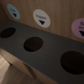1428549-6 Recycling station with three compartments