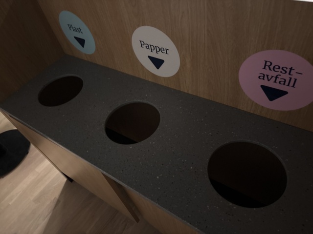 1428549-6 Recycling station with three compartments