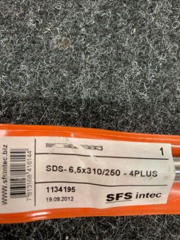 1498452-3 12 pcs Hammer drill SDS+-Holder 6 x 110, 6 x 260 & 6.5 x 310