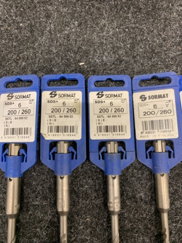 1498452-4 12 pcs Hammer drill SDS+-Holder 6 x 110, 6 x 260 & 6.5 x 310