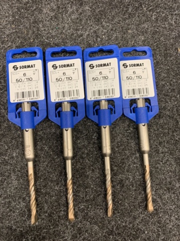 1498452-6 12 pcs Hammer drill SDS+-Holder 6 x 110, 6 x 260 & 6.5 x 310