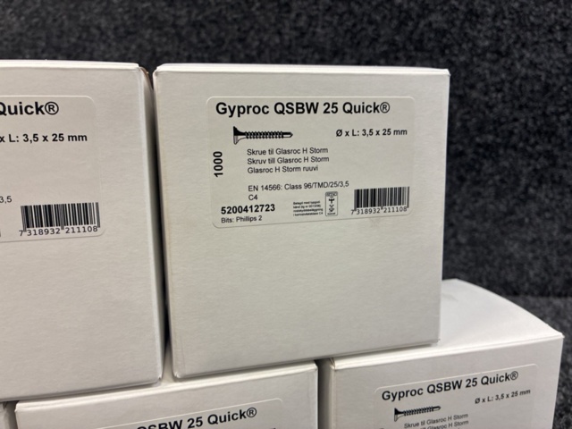 1498547-2 5 pcs Packs Gyproc QSBW 25 Quick screw 3.5 x 25 mm