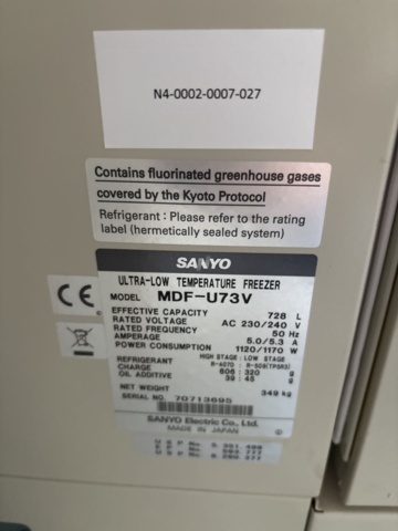 1428569-9 Freezer - SANYO MDF-U73V