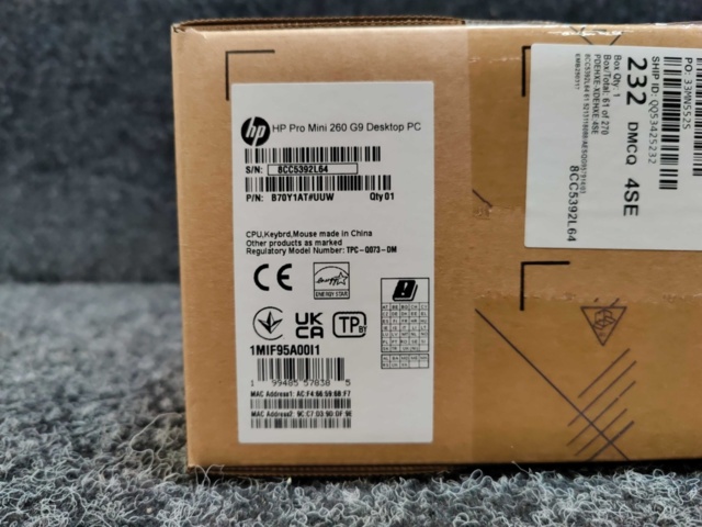 1498853-2 Hp Pro Mini 260 G9 Desktop PC