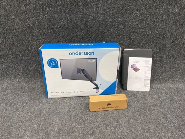 1489284-1 Keyboard cover, monitor arm & power supply cable