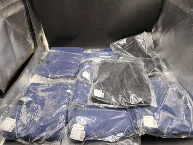 1480180-1 Work trousers 7 pcs - L.Brador, model 101B, size D104, color navy and black