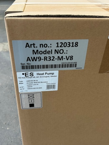 1499194-3 Energy Save 9 kW Air/Water Heat Pump – Monoblock, A+++ N62