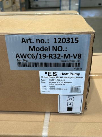 1499194-5 Energy Save 9 kW Air/Water Heat Pump – Monoblock, A+++ N62