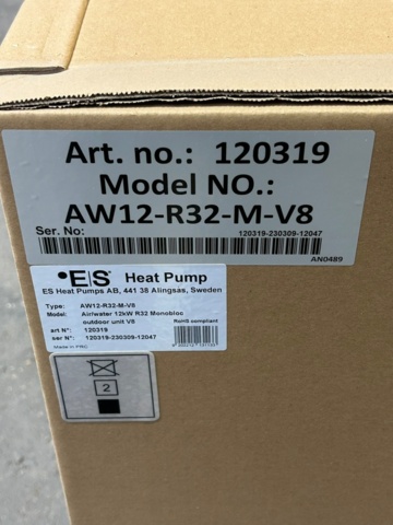 1499195-3 Energy Save 12 kW Air/Water Heat Pump – Monoblock, A+++ N63