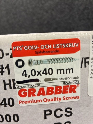 1498583-2 About 5000 pcs. Floor & molding screw Grabber 4.0x40mm