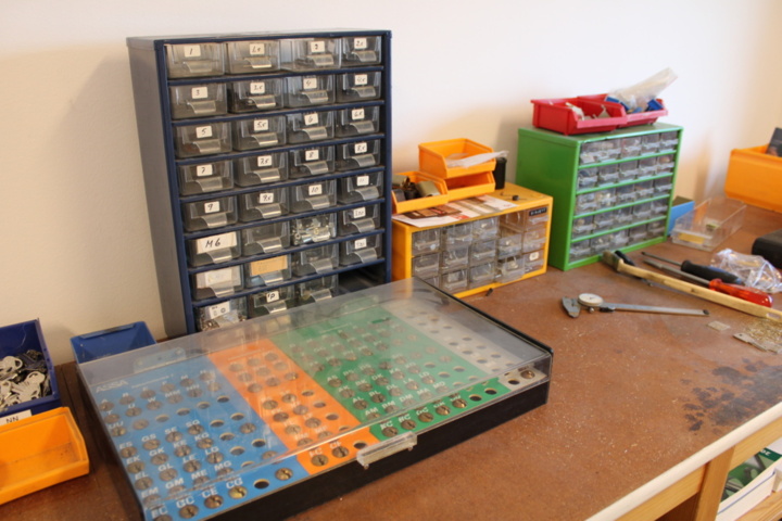 1476285-7 Tools and equipment in the locksmith workshop