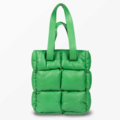 1461315-1 Handväska - Stylism Denmark, modell 11, grön, quiltad shopper, äkta fårskinn