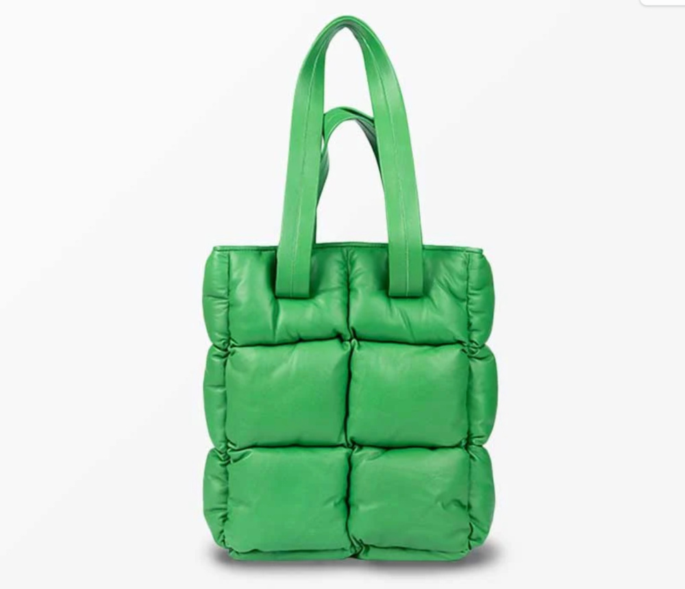 Handbag - Stylism Denmark, model 11, green, quilted shopper