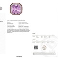 1500930-5 Ring 14K White Gold with Kunzite and Diamonds IGI certificate