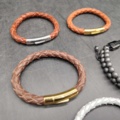 1502446-4 Armband 5 st, - Perle Fini, läderarmband, dubbelpärlarmband