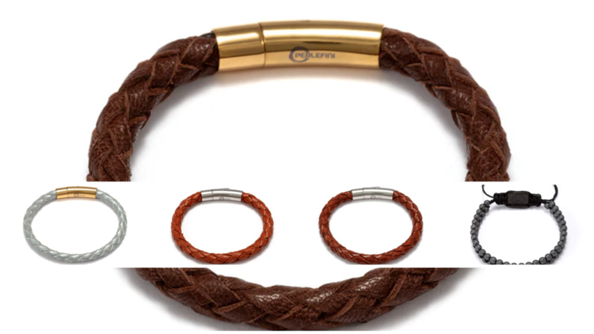 1502446-1 Armband 5 st, - Perle Fini, läderarmband, dubbelpärlarmband