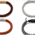 1502448-1 Armband 5 st - Perle Fini, flätat läderarmband, dubbelpärlarmband 6 mm