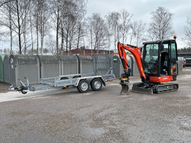 1457611-1 Minigrävare - Kubota KX019-4 Rototilt, -2014 och släp