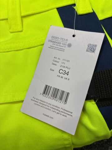 1502761-4 7 pcs Work trousers Fristads 111191-171, size C34, C40 & C42