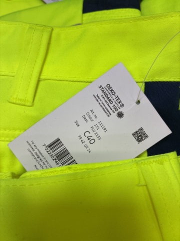 1502761-6 7 pcs Work trousers Fristads 111191-171, size C34, C40 & C42