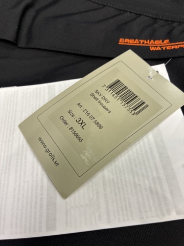 1504804-4 5 pcs Shell pants Björnkläder Skydry, size 3XL