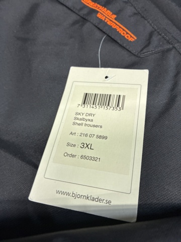 1504804-6 5 pcs Shell pants Björnkläder Skydry, size 3XL