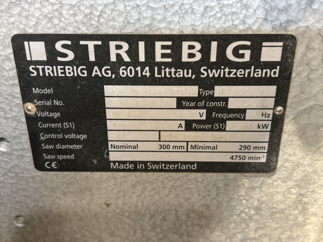 1457625-12 Väggsåg med utsugssystem - Striebig Standard II TRK 6220 -2003