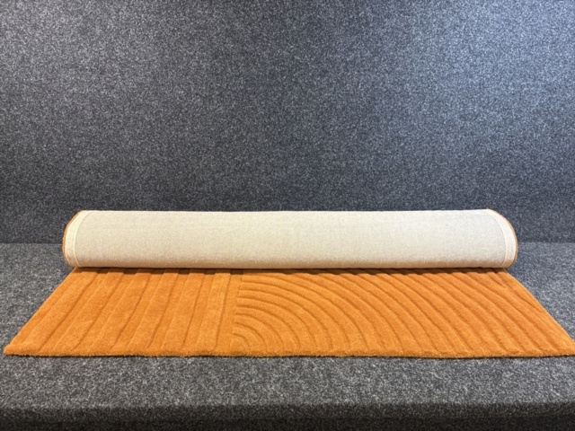 Ullmatta Relevo 170x240 cm, brunt orange