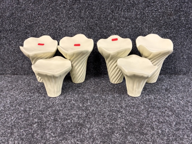 1505179-1 6 st Skulpturer Cooee Design Fungi 18 & 12 cm, sand