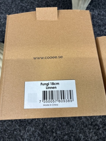 1505179-7 6 st Skulpturer Cooee Design Fungi 18 & 12 cm, sand