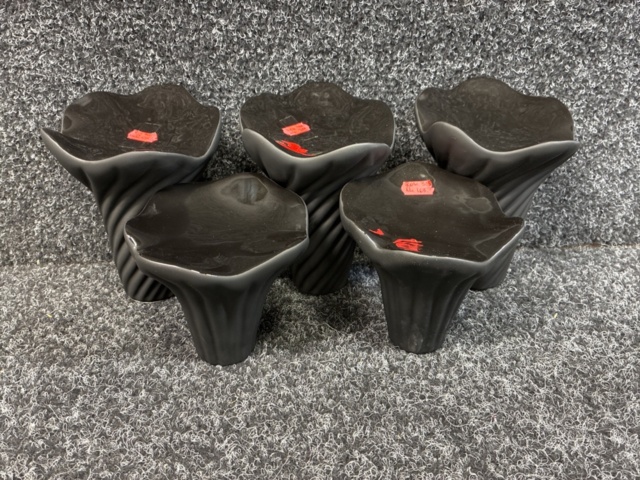 1505180-1 5 st Skulpturer Cooee Design Fungi 18 & 12 cm, svart