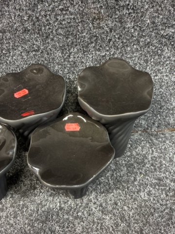 1505180-3 5 st Skulpturer Cooee Design Fungi 18 & 12 cm, svart