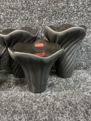 1505180-4 5 st Skulpturer Cooee Design Fungi 18 & 12 cm, svart