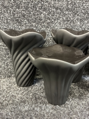 1505180-5 5 st Skulpturer Cooee Design Fungi 18 & 12 cm, svart