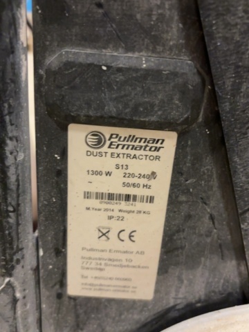 1499441-5 Industrial vacuum cleaner - Pullman Ermator S13